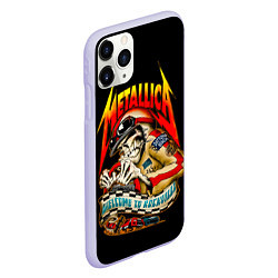 Чехол iPhone 11 Pro матовый Metallica WELCOME TO ROCKVILLE, цвет: 3D-светло-сиреневый — фото 2