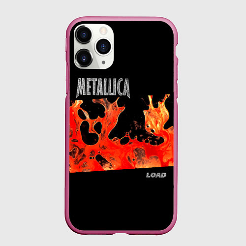 Чехол iPhone 11 Pro матовый Load - Metallica / 3D-Малиновый – фото 1