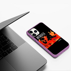 Чехол iPhone 11 Pro матовый Load - Metallica, цвет: 3D-фиолетовый — фото 2