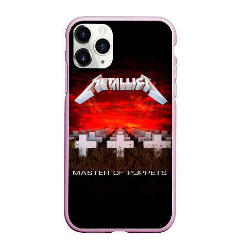 Чехол iPhone 11 Pro матовый Master of Puppets - Metallica / 3D-Розовый – фото 1