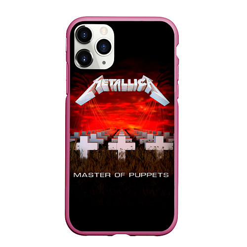 Чехол iPhone 11 Pro матовый Master of Puppets - Metallica / 3D-Малиновый – фото 1