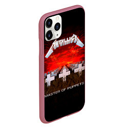 Чехол iPhone 11 Pro матовый Master of Puppets - Metallica, цвет: 3D-малиновый — фото 2