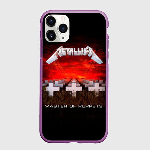 Чехол iPhone 11 Pro матовый Master of Puppets - Metallica / 3D-Фиолетовый – фото 1