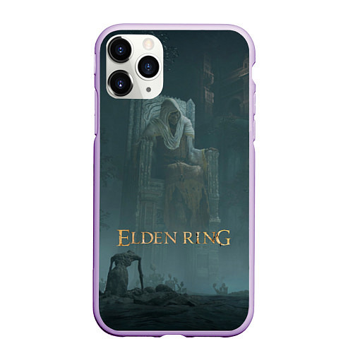 Чехол iPhone 11 Pro матовый Elden ring - Владыка на троне / 3D-Сиреневый – фото 1