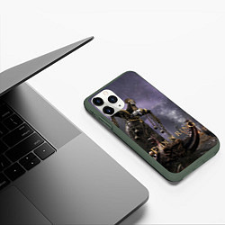 Чехол iPhone 11 Pro матовый Elden ring - игровой монстр, цвет: 3D-темно-зеленый — фото 2