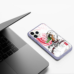 Чехол iPhone 11 Pro матовый АТАКА ТИТАНОВ, ГЛАВНЫЙ ГЕРОЙ, цвет: 3D-светло-сиреневый — фото 2