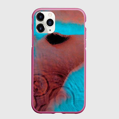 Чехол iPhone 11 Pro матовый Meddle - Pink Floyd / 3D-Малиновый – фото 1