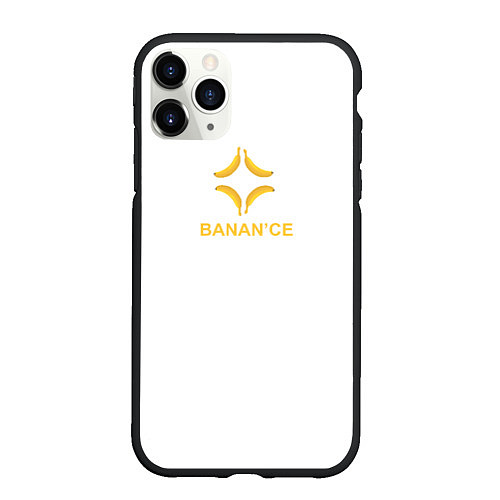 Чехол iPhone 11 Pro матовый Crypto banana / 3D-Черный – фото 1