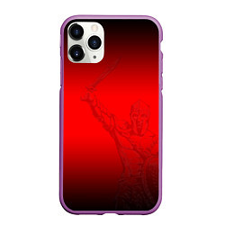 Чехол iPhone 11 Pro матовый Спартак Гладиатор Red Theme, цвет: 3D-фиолетовый