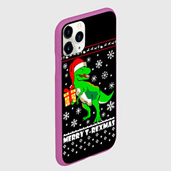 Чехол iPhone 11 Pro матовый Санта Юрского Периода, цвет: 3D-фиолетовый — фото 2