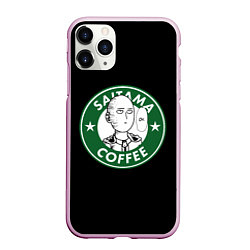 Чехол iPhone 11 Pro матовый ONE-PUNCH MAN OK COFFEE, цвет: 3D-розовый