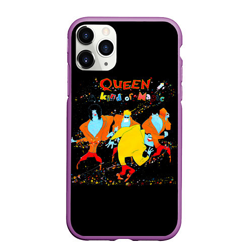 Чехол iPhone 11 Pro матовый A Kind of Magic - Queen / 3D-Фиолетовый – фото 1