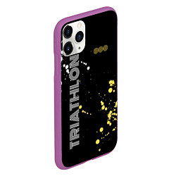 Чехол iPhone 11 Pro матовый Triathlon Триатлон, цвет: 3D-фиолетовый — фото 2