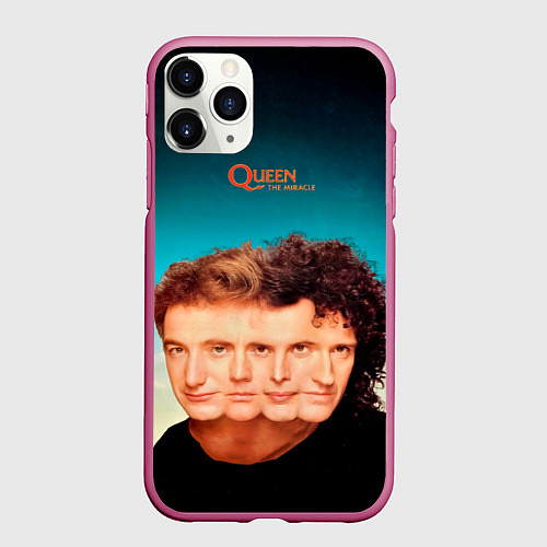 Чехол iPhone 11 Pro матовый Queen - The Miracle / 3D-Малиновый – фото 1