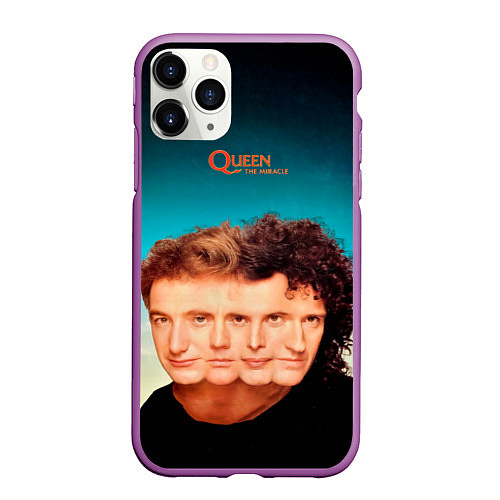 Чехол iPhone 11 Pro матовый Queen - The Miracle / 3D-Фиолетовый – фото 1