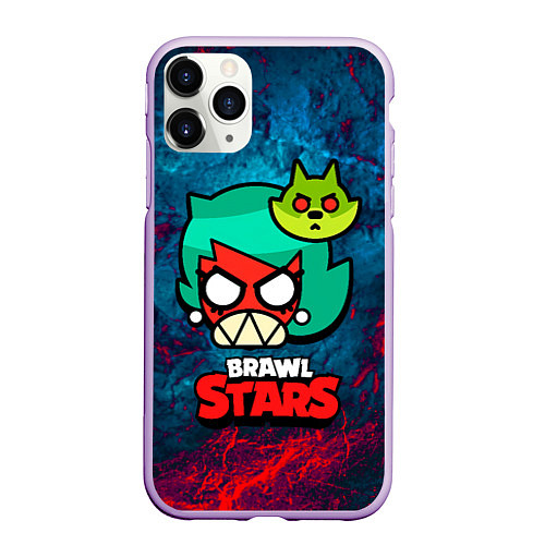 Чехол iPhone 11 Pro матовый Злая Лола Brawl Stars / 3D-Сиреневый – фото 1