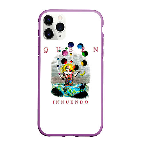 Чехол iPhone 11 Pro матовый Innuendo - Queen / 3D-Фиолетовый – фото 1