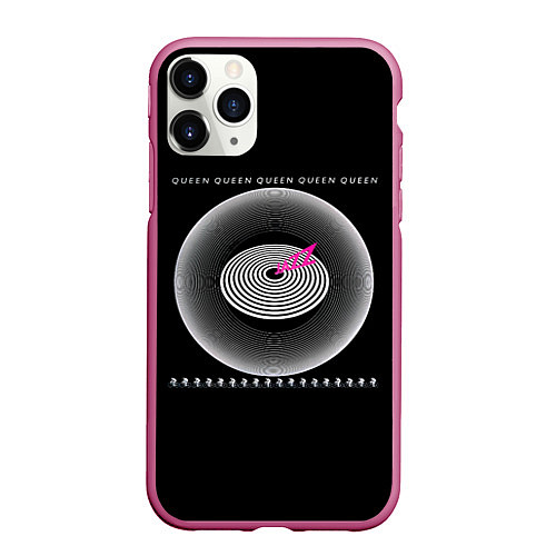 Чехол iPhone 11 Pro матовый Jazz - Queen / 3D-Малиновый – фото 1