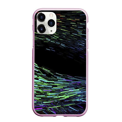 Чехол iPhone 11 Pro матовый Абстрактные Частицы / 3D-Розовый – фото 1