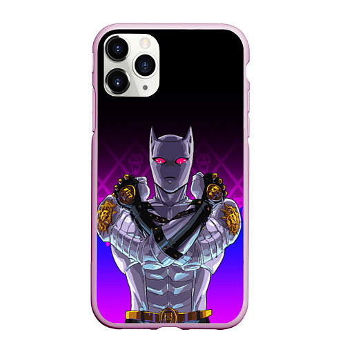 Чехол iPhone 11 Pro матовый JOJO KILLER QUEEN КОРОЛЕВА УБИЙЦА FIRE STYLE / 3D-Розовый – фото 1