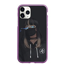Чехол iPhone 11 Pro матовый Девочка в маске, цвет: 3D-фиолетовый
