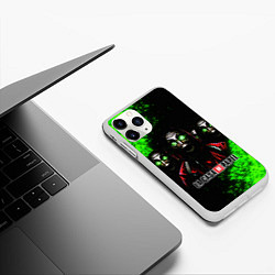 Чехол iPhone 11 Pro матовый БУМАЖНЫЙ ДОМ НЕОН LA CASA DE PAPEL BELLA CIAO, цвет: 3D-белый — фото 2