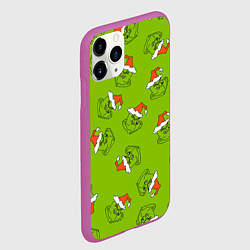 Чехол iPhone 11 Pro матовый Гринч Укротитель рождества, цвет: 3D-фиолетовый — фото 2
