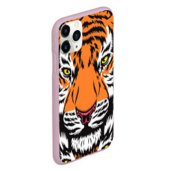 Чехол iPhone 11 Pro матовый ТИГР СИМВОЛ НОВОГО ГОДА 2022 TIGER, цвет: 3D-розовый — фото 2