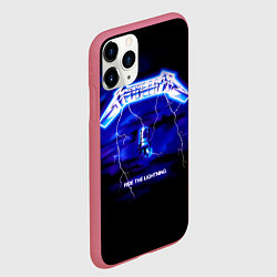 Чехол iPhone 11 Pro матовый Ride the Lightning - Metallica, цвет: 3D-малиновый — фото 2