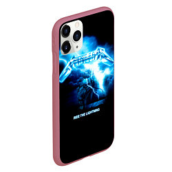 Чехол iPhone 11 Pro матовый Ride the Lightning Metallica, цвет: 3D-малиновый — фото 2