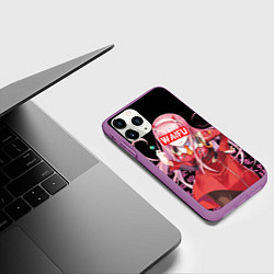 Чехол iPhone 11 Pro матовый 02, ZERO TWO, DARLING IN THE FRANXX, цвет: 3D-фиолетовый — фото 2