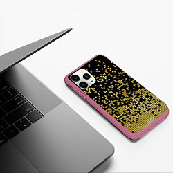 Чехол iPhone 11 Pro матовый Fashion Pattern 2028, цвет: 3D-малиновый — фото 2