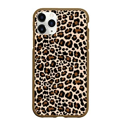 Чехол iPhone 11 Pro матовый Леопардовые Пятна, цвет: 3D-коричневый