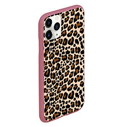 Чехол iPhone 11 Pro матовый Леопардовые Пятна, цвет: 3D-малиновый — фото 2