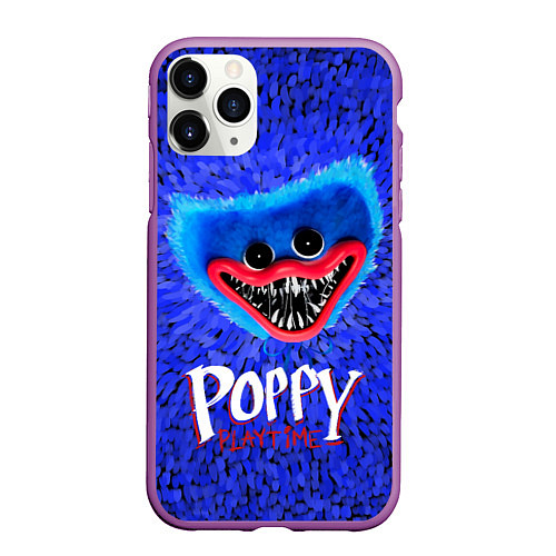 Чехол iPhone 11 Pro матовый Хагги Вагги - Поппи Плейтайм / 3D-Фиолетовый – фото 1