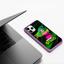 Чехол iPhone 11 Pro матовый LOLA BRAWLSTARS dark green, цвет: 3D-фиолетовый — фото 2