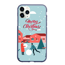 Чехол iPhone 11 Pro матовый Merry ChristmasCчастливого Рождества