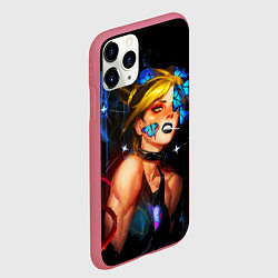 Чехол iPhone 11 Pro матовый Jojo Stone Ocean Jolyne cujoh, цвет: 3D-малиновый — фото 2
