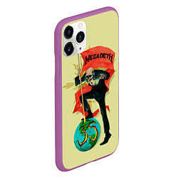 Чехол iPhone 11 Pro матовый Megadeth world, цвет: 3D-фиолетовый — фото 2