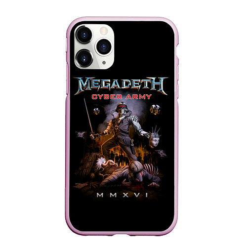 Чехол iPhone 11 Pro матовый Cyber Army / 3D-Розовый – фото 1