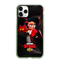 Чехол iPhone 11 Pro матовый LOLA BRAWL STARS redblack, цвет: 3D-салатовый
