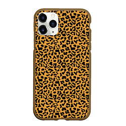 Чехол iPhone 11 Pro матовый Леопард Leopard, цвет: 3D-коричневый