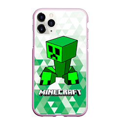 Чехол iPhone 11 Pro матовый Minecraft Creeper ползучий камикадзе