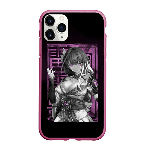 Чехол iPhone 11 Pro матовый Сегун Райдэн Эи Bad girl / 3D-Малиновый – фото 1