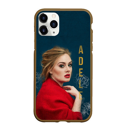 Чехол iPhone 11 Pro матовый Portrait Adele / 3D-Коричневый – фото 1