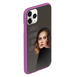 Чехол iPhone 11 Pro матовый Взгляд Адель, цвет: 3D-фиолетовый — фото 2