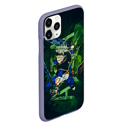 Чехол iPhone 11 Pro матовый Аста Черный клевер Black clover, цвет: 3D-серый — фото 2