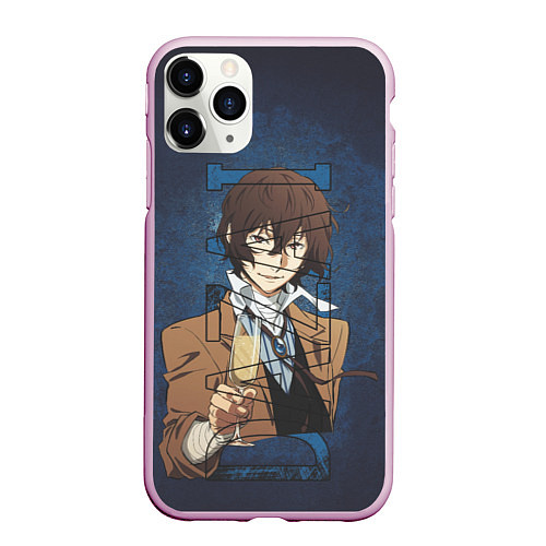 Чехол iPhone 11 Pro матовый Дазай Осаму Dazai Osamu bungou stray dogs / 3D-Розовый – фото 1