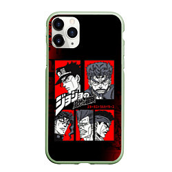 Чехол iPhone 11 Pro матовый JOJO BIZARRE ADVENTURE ДЖОДЖО АРТ, цвет: 3D-салатовый