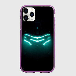 Чехол iPhone 11 Pro матовый DEAD SPACE ШЛЕМ АЙЗЕКА, цвет: 3D-фиолетовый